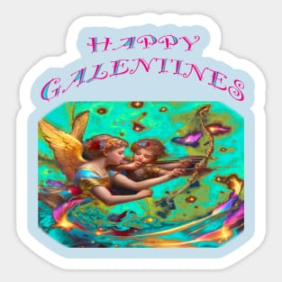 Galentines day card Sticker